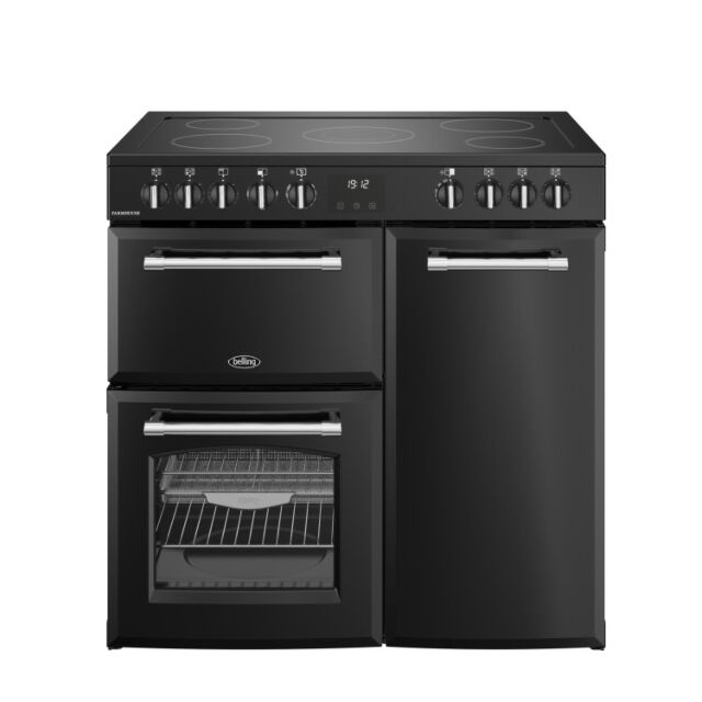 Belling 444411817 Belling Farmhouse 90Cm Electric Range Cooker - Black