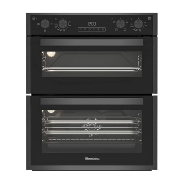 Blomberg ROTN9202DX Built Under Double Oven - Dark Steel