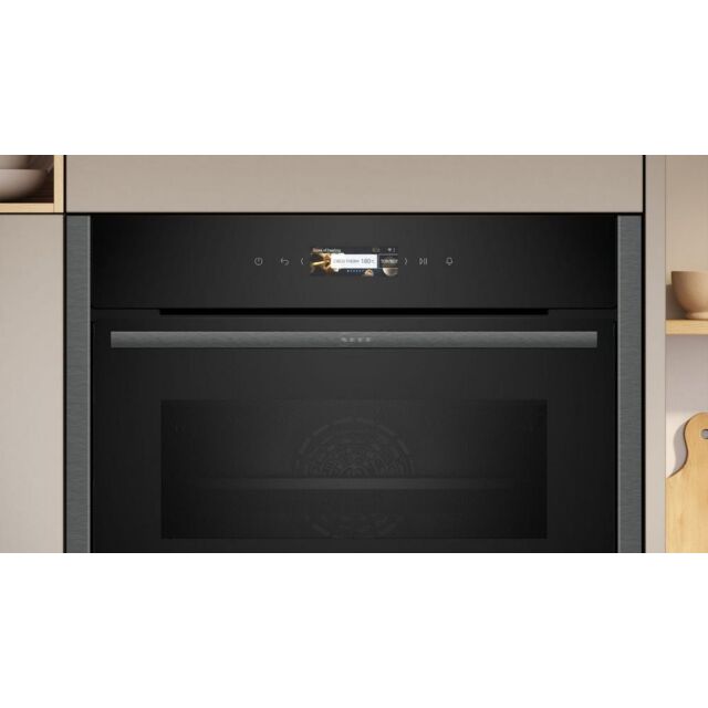 Neff C24mr21g0b Built In Compact Oven With Microwave Function - Graphite Grey