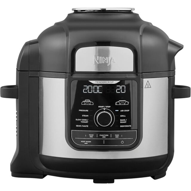 Ninja OP500UK Foodi OP500UK 7.5L 9-in-1 Multi Pressure Cooker and Air Fryer - Black/Stainless Steel