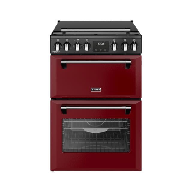 Stoves 444411997 60Cm Wide Double Oven Dual Fuel Richmond Dx Mra 60Df Mini Range Cooker - Garnet Red