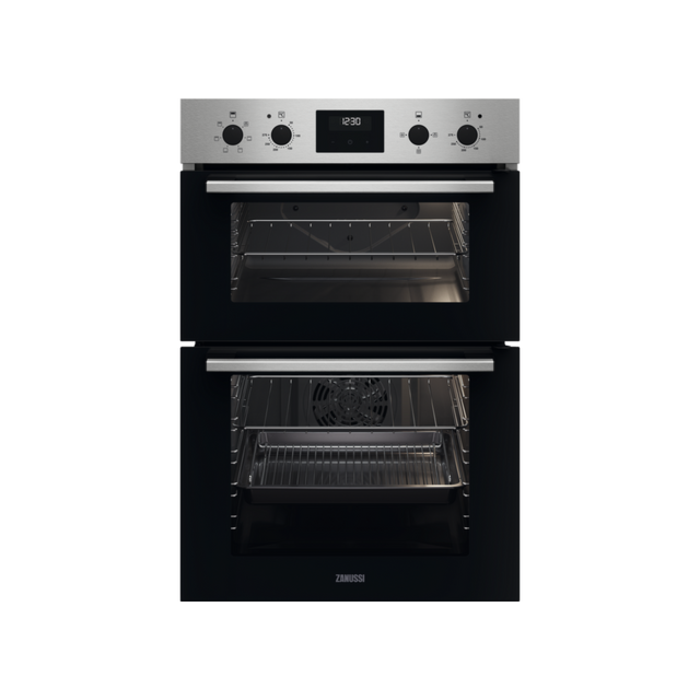 Zanussi ZKCXL3X1 Built In Double Oven - Stainless Steel