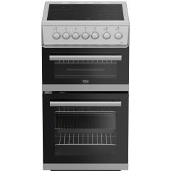 Beko EDVC503S 50Cm Double Oven Electric Cooker With Ceramic Hob