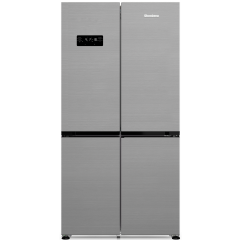 Blomberg KQD114VPX 90.8cm Dual Cooling American Style Fridge Freezer - Brushed Steel