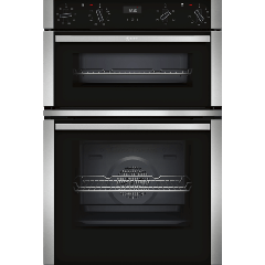 Neff U1ACE2HG0B 59.4Cm Built In Electric Double Oven - Black With Graphite Trim