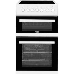 Beko EDVC503W 50Cm Double Oven Cooker Ceramic