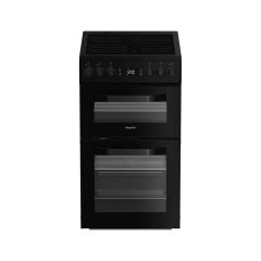 Hotpoint HDE5VDCB 50Cm Ceramic Top Double Oven