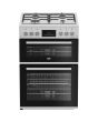 Beko EDG6231W 60Cm Double Oven Gas Cooker With Enamel Hob - White