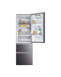 Haier HTW5618EWMP 59.5cm 3D Fridge Freezer - Dark Inox