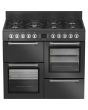 Leisure CK100F232T 100Cm Wide Dual Fuel Range Cooker With Gas Hob - Silver - A/A Rated