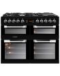 Leisure CS100F520K 100Cm Wide Dual Fuel Range Cooker With Gas Hob - Black - A/A/A Rated